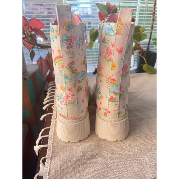 NIB Dolls Kill x Care Bears Happy Steps Combat Boot - Picture 3 of 6